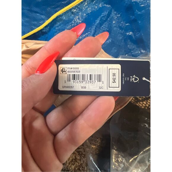 Gap NWT Everyday Essentials Full-Coverage Brush Beige Unlined Bra 32C - Picture 3 of 3